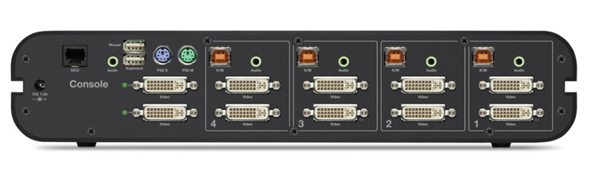 Belkin F1DN104E-3ea 4-Port Dual-Head DVI-I KVM Switch